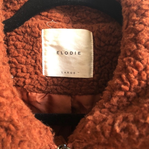 Élodie Burnt Orange Teddy Coat - Picture 2 of 3